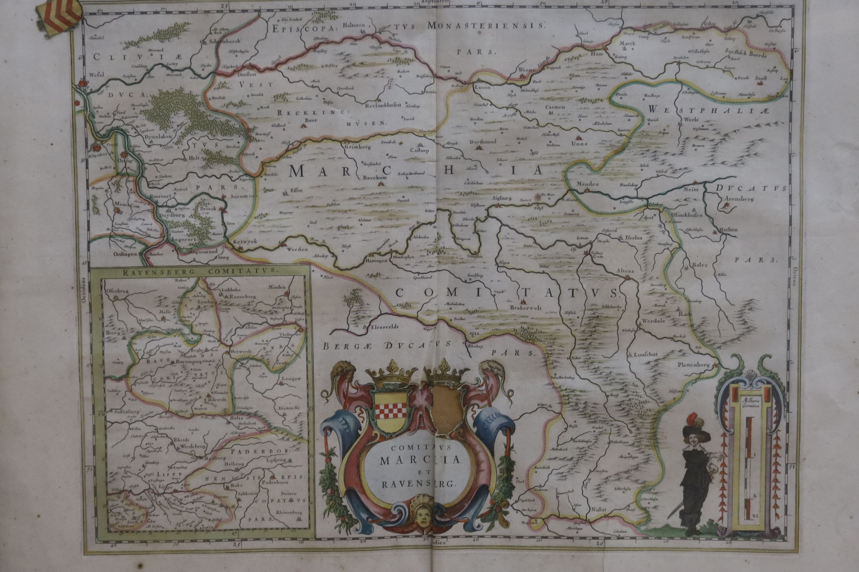 Johannes and Willem Blaeu, 3 maps of Saxonia Superior; Marchia et Ravensberg and Palatinatus ad Rhenum, each approx. 54 x 62cm
